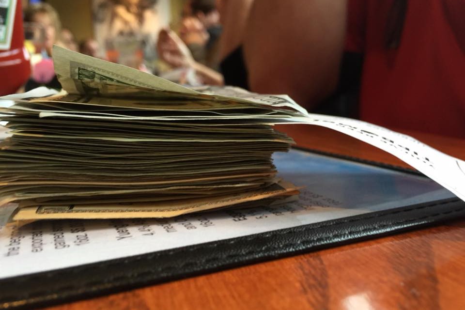 $1,601 surprise tip at Glory Days Grill